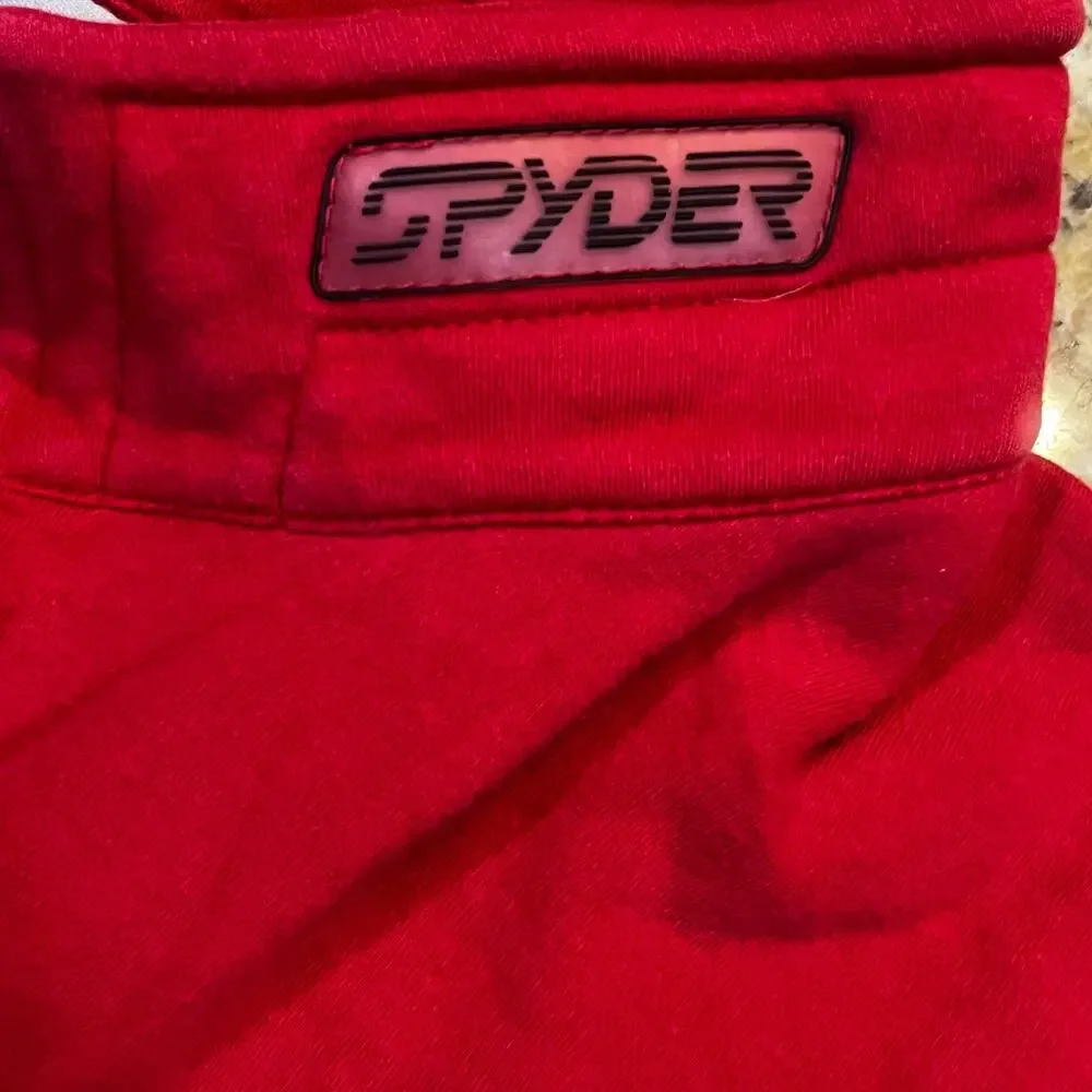 Spyder Budweiser Red Quarter Zip Sweatshirt XXL Racing Beer Logo Pullover‎